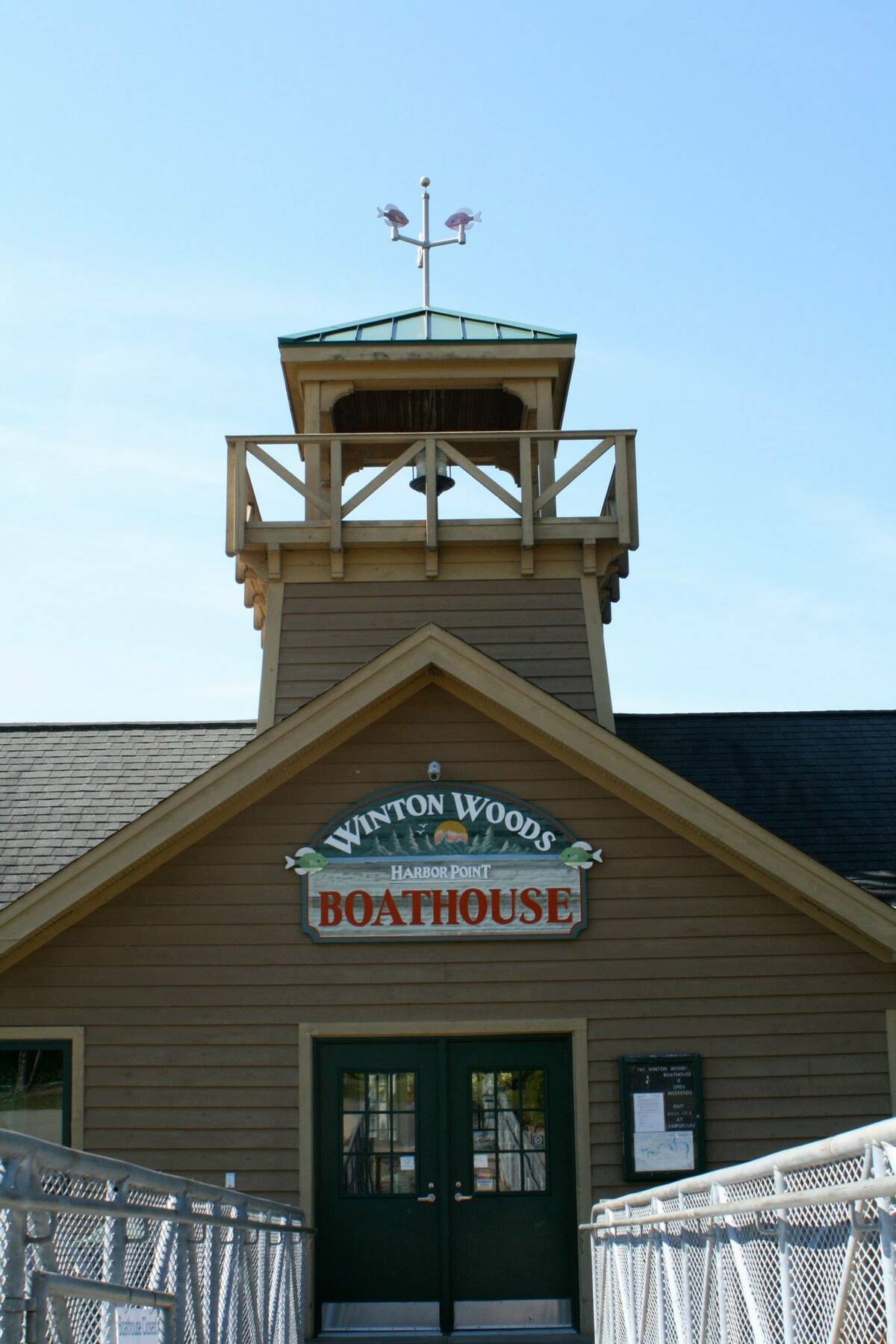 entrance to a boat house